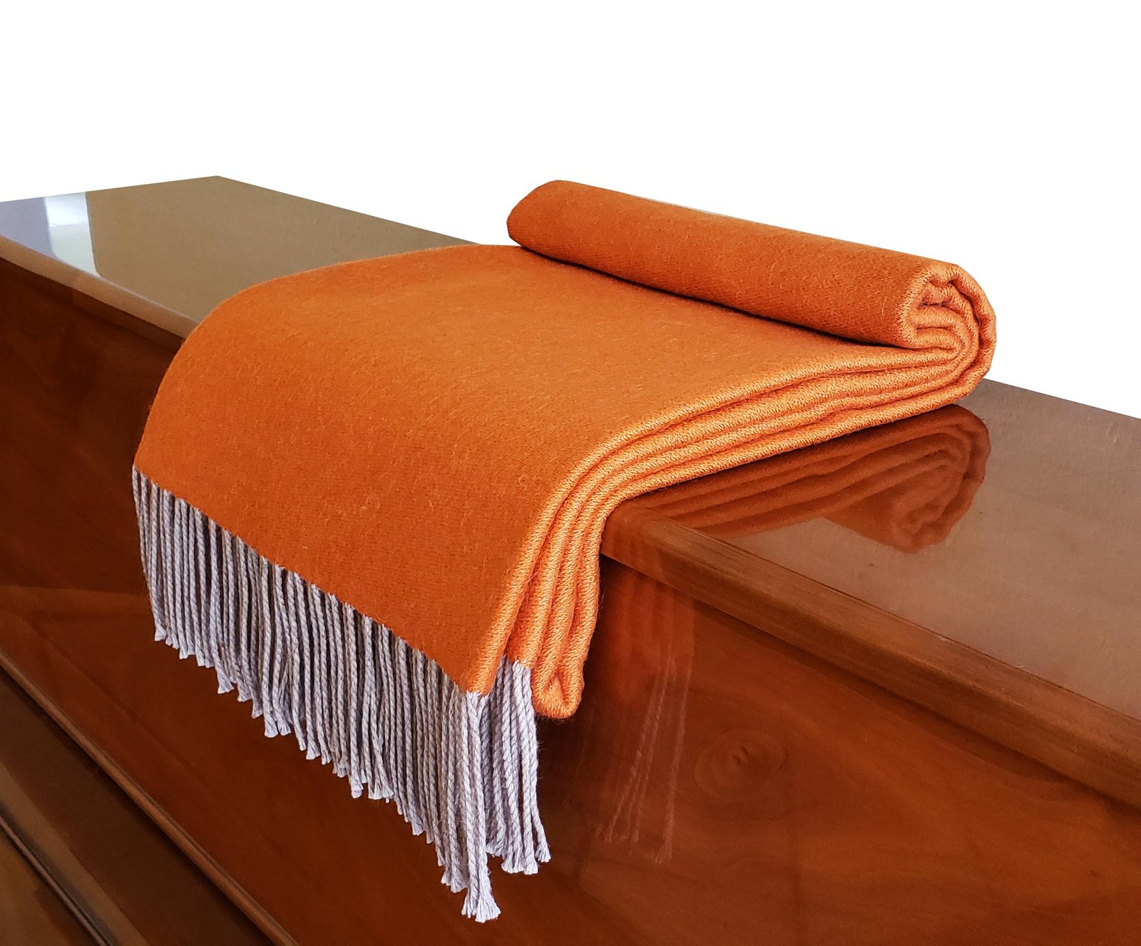 peruvian-alpaca-blanket-reversible-lima-orange-brown-wholesale-2